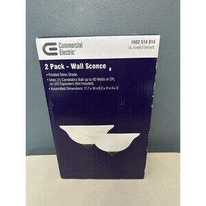 Brand New Commercial Electric (2-Pack) Oil-Rubbed Bronze Wall Sconces